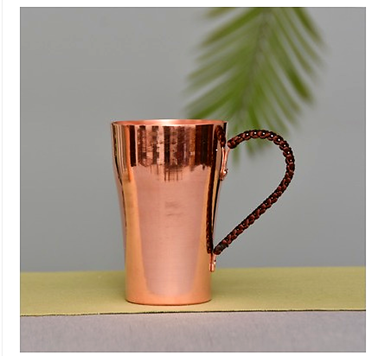 Copper Cup with woven handle
