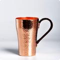 Copper Cup hammered texture close up