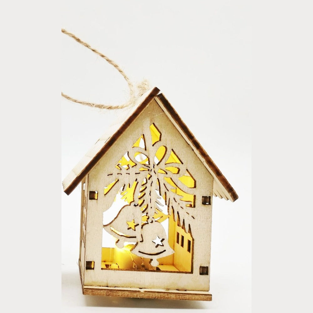 Christmas LED wooden house, Bell design
