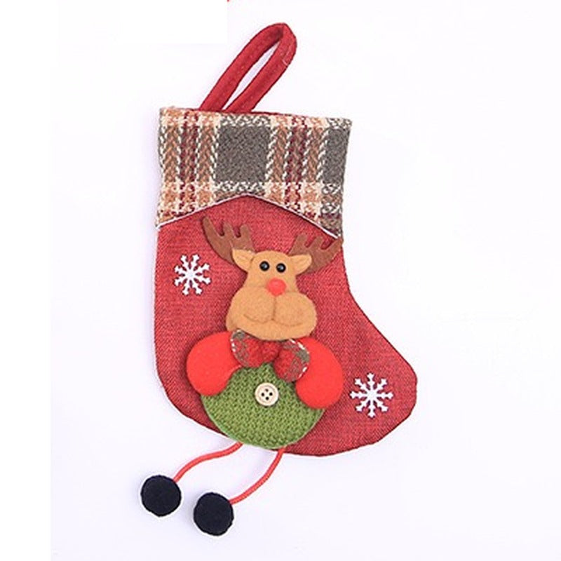 Christmas stocking ornament, Reindeer design
